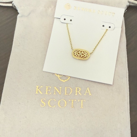 New Kendra Scott Elisa Necklace in gold filigree - Picture 2 of 6